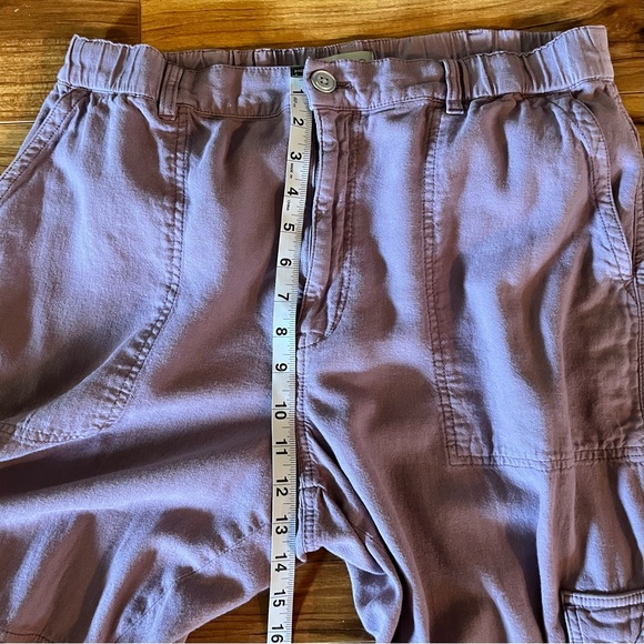 Anthropologie Pilcro Linen Cargo Pants Large - Picture 10 of 15